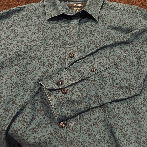 Teal long sleeve dress shirt , size small - Picture 2 of 3